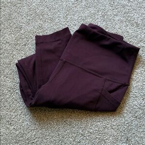Autumn Maroon High-Waisted Leggings